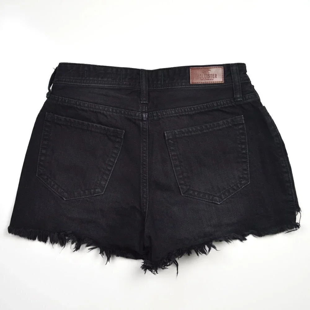 Hollister Hi-Rise Mom Shorts Black 3" - 1/25 - Picture 2 of 6